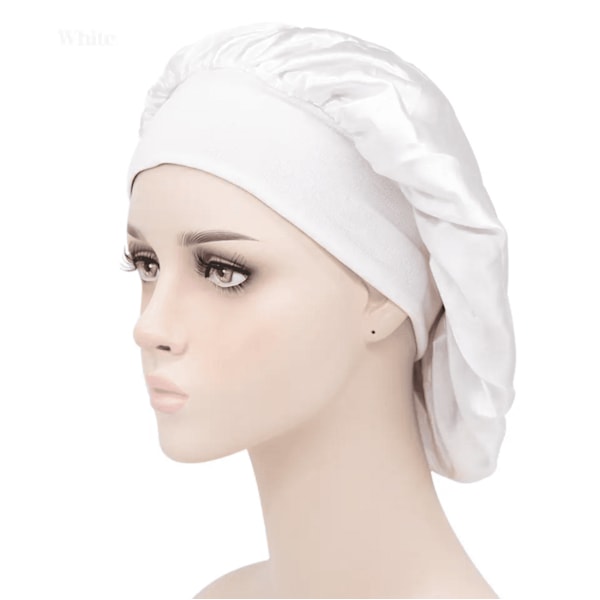 Satin Sovmössa Bonnet - Mjuk & Lyxig för Skydda ditt hår - Rosa rosa