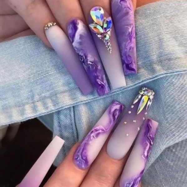 2023 Ny Barbie Lys Luksus Violet Flash Hånd Bære Armor Lim Model
