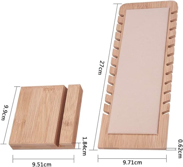 12 Slots Halskæde Smykke Display Stativ Bord Display Paneler Hals