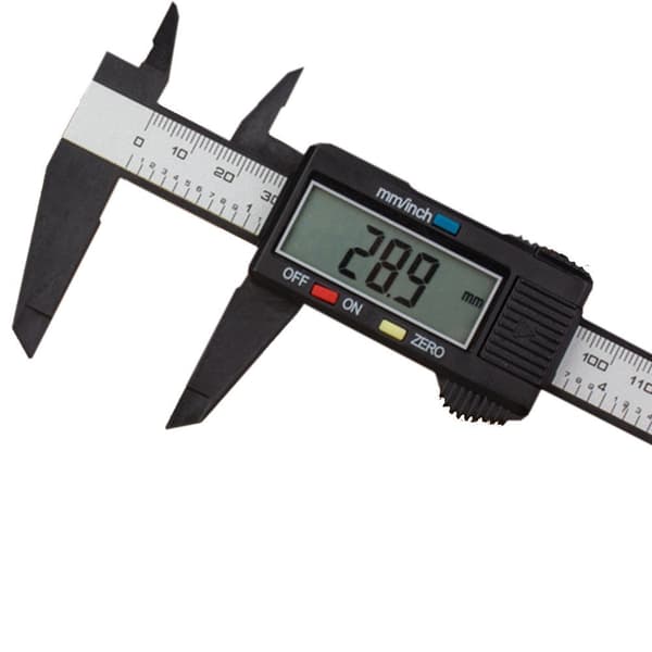 100mm/150mm Elektronisk Digital Skydelære, LCD-display, Lineal