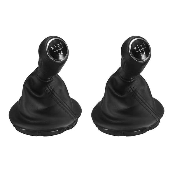 2x girskifteknapp i gummi for Transporter T5 T5.1 Svart