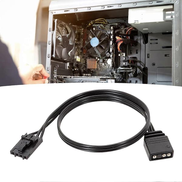 25CM ARGB Controller Adapterkabel QL LL120 ICUE RGB LED-blæser 3-benet/4-benet til 5V 3-benet konverteringsstik ledning ledning computertilbehør