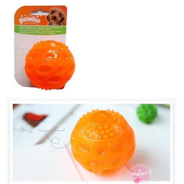 Diameter 8 cm (Orange) 3 stk. lydlegetøjsbolde til hunde, stærke og R