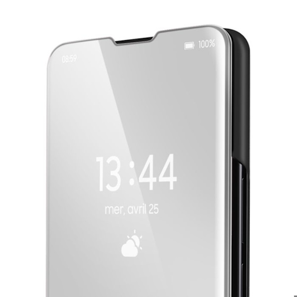 Fodral för Honor Magic 7 Lite Med Spegelklaff Stöd Silver Grå