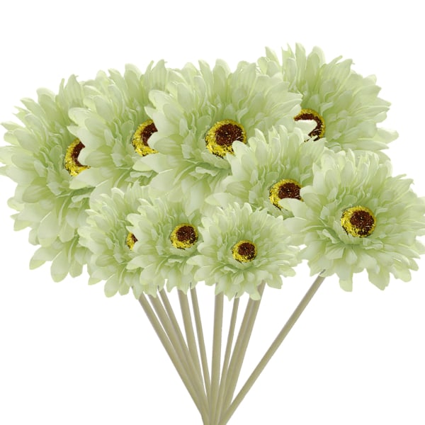 10 buntar konstgjorda blommor utomhus UV-beständiga falska blommor