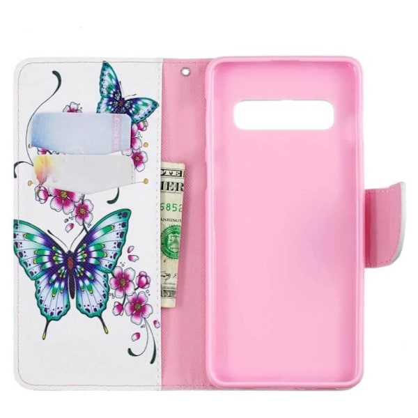 Plånboksfodral Samsung Galaxy S10 - Fjärilar och Blommor