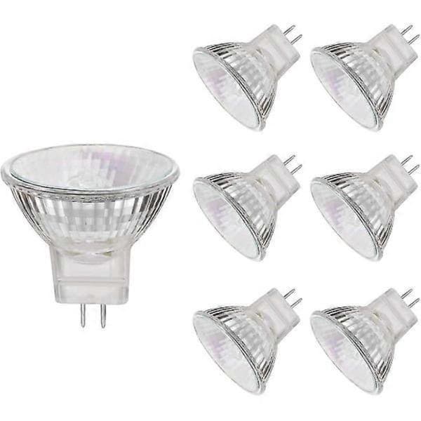 MR11 halogenlamper, 12V 10W MR11 GU4 halogenpære, varmhvit, 6-pakning