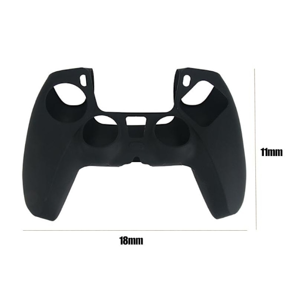 2x Silikonskydd för Playstation 5 PS5 Kontroll - Svart Svart one size