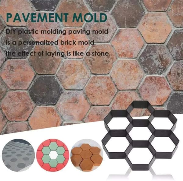 Stenform, gør-det-selv genanvendelig cementbetonform, stenfortov
