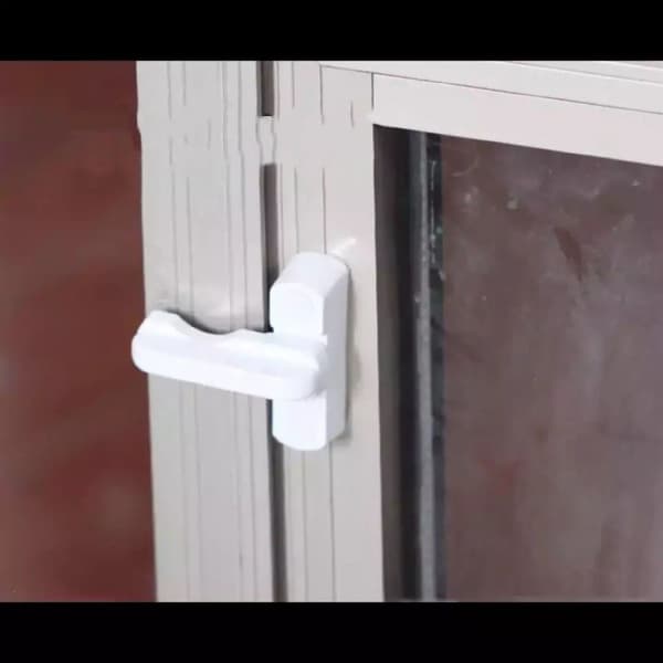 2 stk - Ekstra sikkerhetslåser for PVC-vinduer og -dører - Hvit