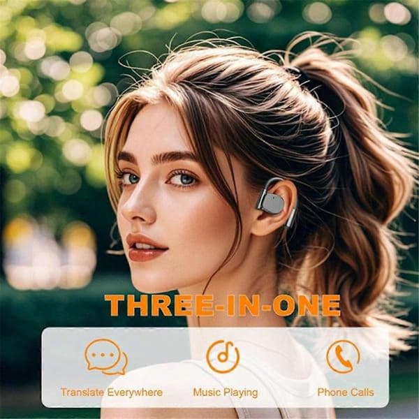 M111 Smart Oversettelseshodesett 144-Språks AI Oversettelseshodetelefoner Trådløs On-Ear Oversettelsesenhet