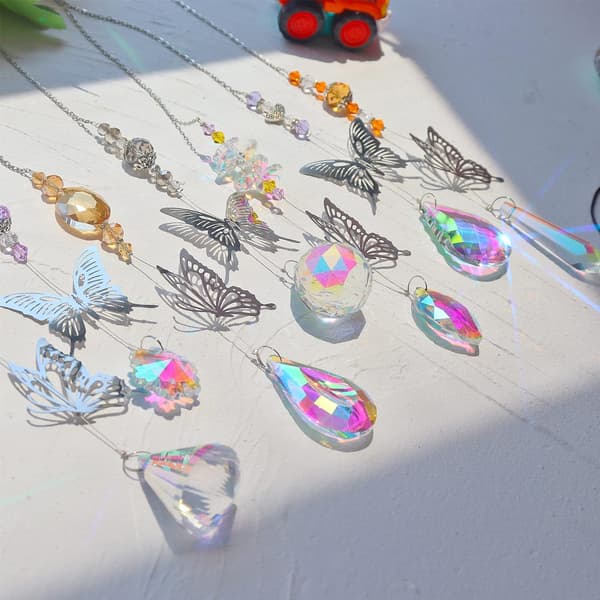 Krystal Solfanger, Prism Vedhæng Farverig Krystal Solfanger, Solf