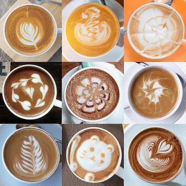 Mælkeskummer med stativ, bærbar drikkemixer til latte, cappuccino, matcha og varm chokolade (sort)