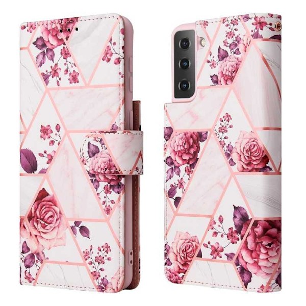 Samsung S21 Plus Trendigt Plånboksfodral Sparkle 4-FACK Rosa