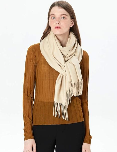 Tørklæde Kvinder Mænd Faux Cashmere Sjal Wrap Efterår Vinter Bryllup S