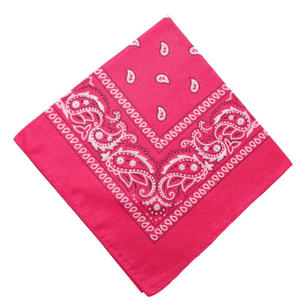 Bandana Scarf Sjal Snusnäsduk Paisleymönster Rosa rosa