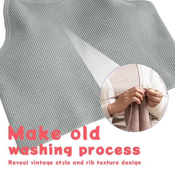 Crop-tvättade sömlösa ribbstickade Camisole Crop-linnen för kvinnor