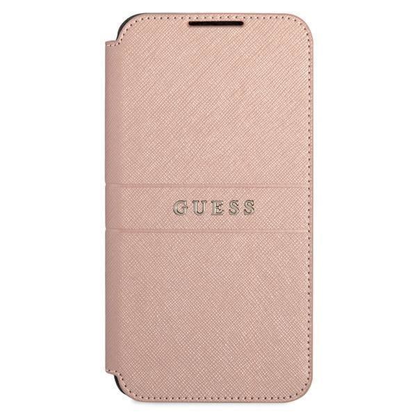 Guess Saffiano Stripes Fodral Galaxy S22 Plus - Rosa