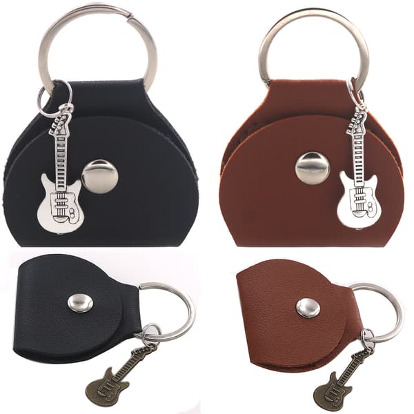 Gitarrplockväska 1 Läderplockväska Färgglada Gitarrplock för Akustisk Gitarr Elektrisk Gitarr Bas Ukulele