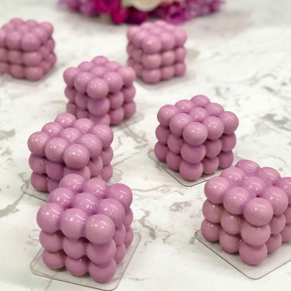Silikon stearinlysform, 3D stearinlysform, silikon kubeform, DIY kan