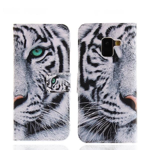 Plånboksfodral Samsung Galaxy A8 (2018) – Vit Tiger