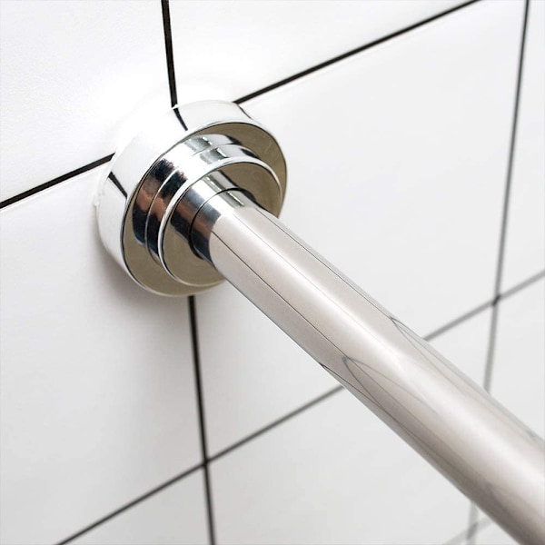 Justerbar Duschdraperistång, 150 cm-260 cm, Högkvalitativt Material, Ingen Borrning Krävs, Lätt att Rengöra, Kraftig för Mångsidig Användning