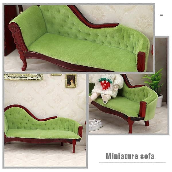 Dukkehus Møbler Miniatyr Salong Sofa Modell Leke Miniatyr Møbel Leke