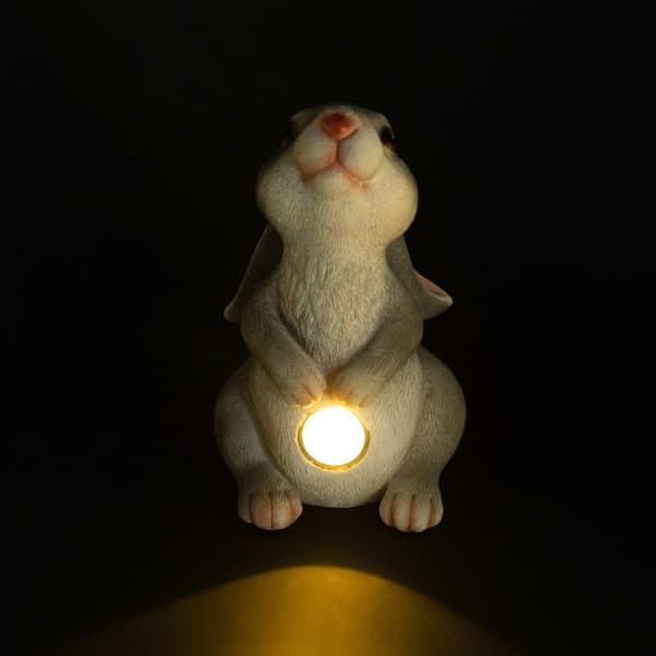 Puutarhan ulkokoristeellinen kani LED-valolla puutarhapatsas ulos