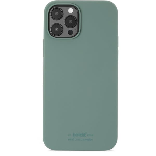 iPhone 12, iPhone 12 Pro, mobilcover, silikone, mosgrøn