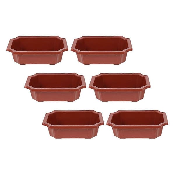 6 stk. plastik urtepotter til sukkulenter, bonsai-planter, landskabsurtepotter