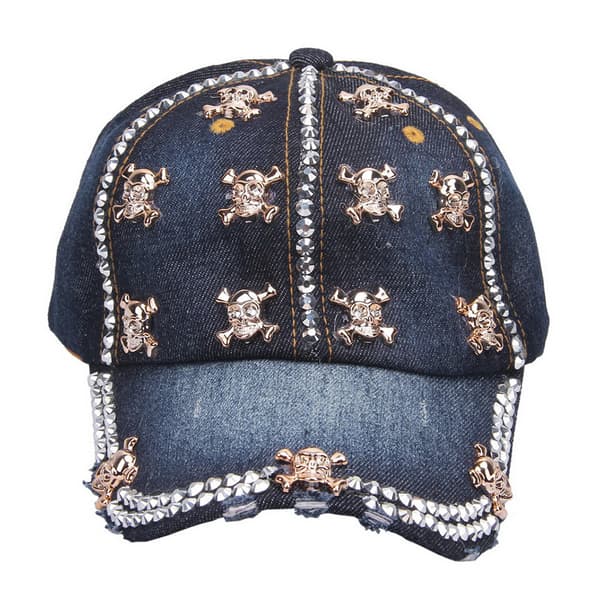 Rhinestone baseballkasket - kranie, cowboyhat i st