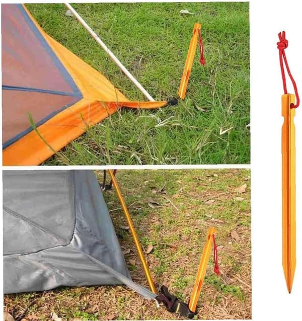 12 stk teltplugger lette aluminiumslegeringsplugger for campingstrand