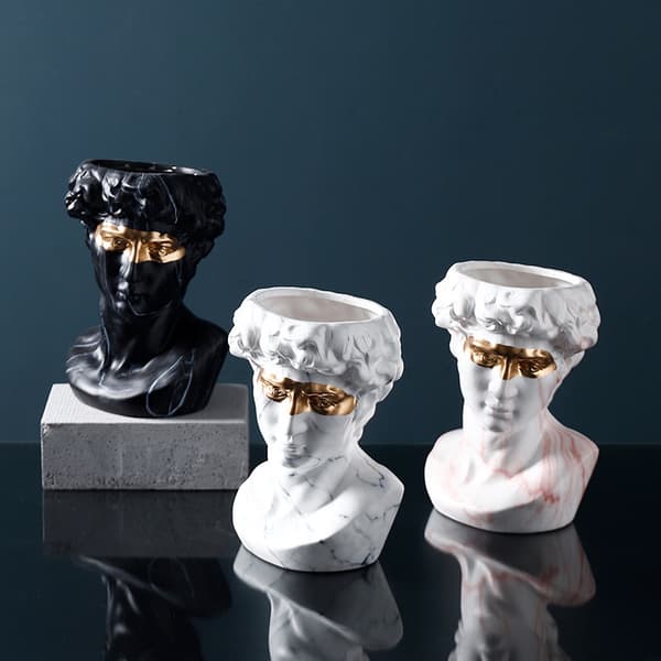 Keramiske blomsterpotter Greske statuer Ornamenter Kreative blomsterpotter