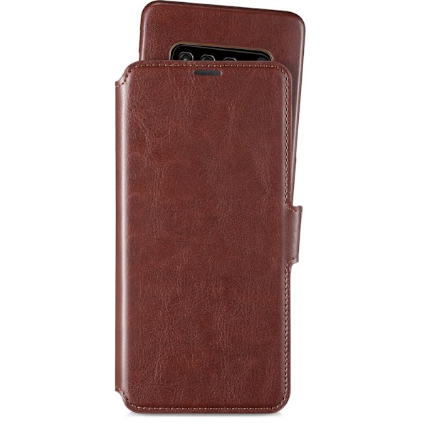 Style Plånboksväska Magnet Galaxy S10+ Berlin Dark Brown