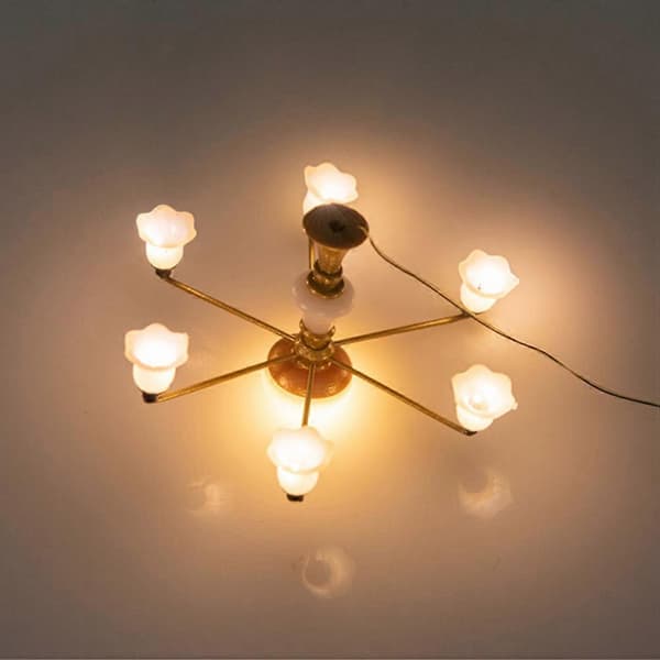 Liten taklampe modell Mini Lysende taklampe modell Sandbord Bygg DIY Materiale
