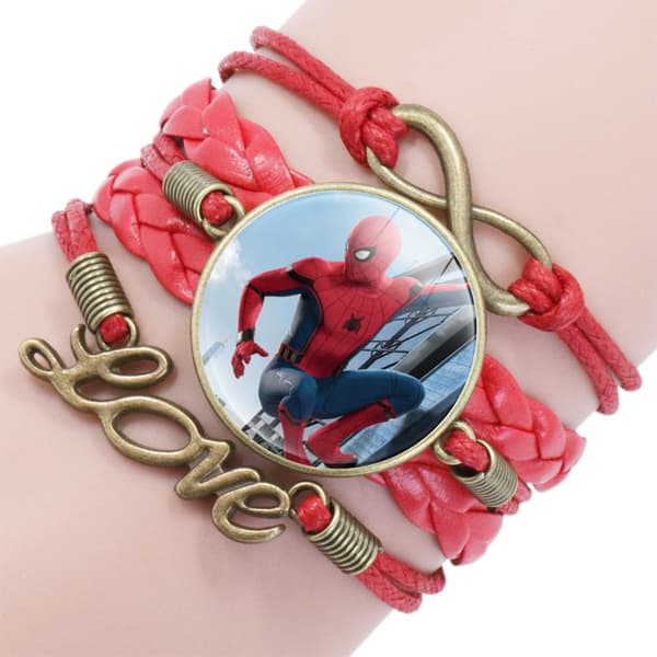 Spider-Man-inspirerat Retro Flätat Armband - 12090715