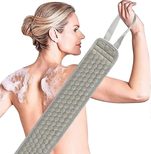 Eksfolierende Ryggskrubber Svamp Pad Sett For Dusj, Bade Dusj Skrubber