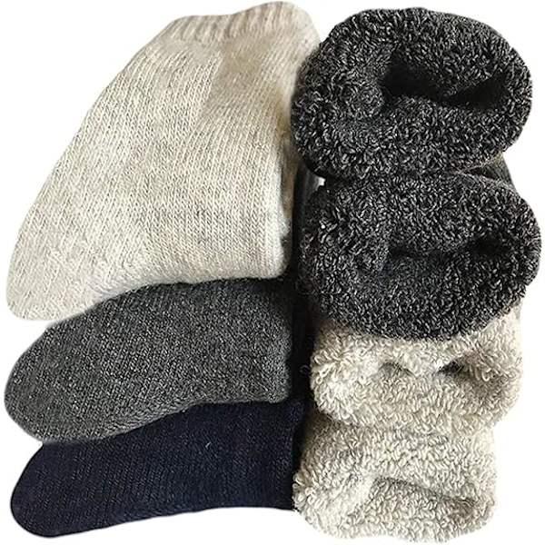 Ullstrumpor för män, 3-pack varma, mjuka, andningsbara