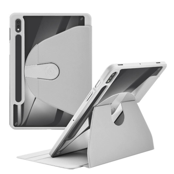 Samsung Tab S9+/S9 FE+ 360 PU-Läder Fodral - Grå grå