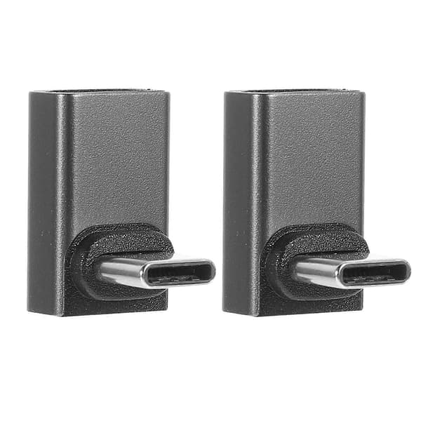 2 kpl USB C 90 asteen sovitin oikeakulmainen Type C -liitin tietokoneen sovitintarvike