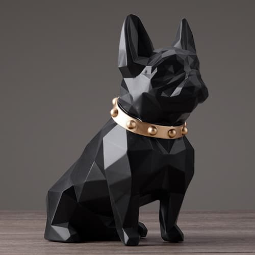 FRANSK BULLDOGG Realistisk Figurin Staty Heminredning