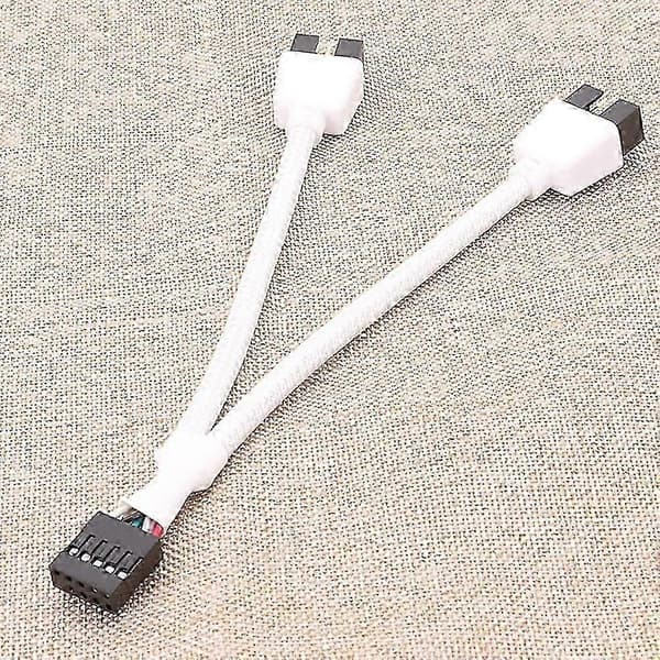 Hovedkort 9-pinners USB-header til dobbel USB2.0 9-pinners splitterhub-forlengelseskabel