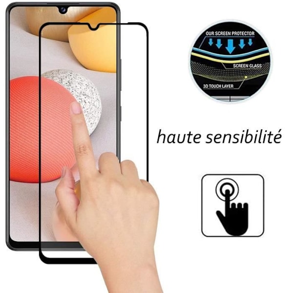 Härdat glas för Samsung Galaxy A32 5G Skyddsfilm med svarta kanter med Stylus Toproduits®