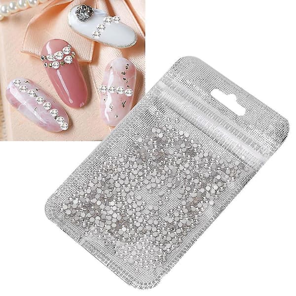 Fargerike Neglekunst Rhinestones 1000 stk - Flat Bunn, Manikyrverktøy, 01#