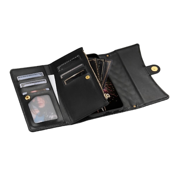 SKALO Samsung S24 Evelope Clutch 8-Fack - Svart Svart