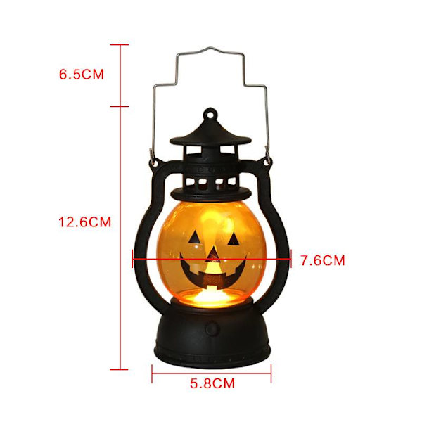 Halloween Græskar Elektronisk Lys - type B, Halloween LED-lys