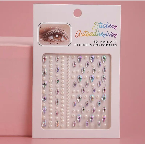 Temporära Ansiktskristaller Ansiktssmycken Face Gems Kristaller multifärg