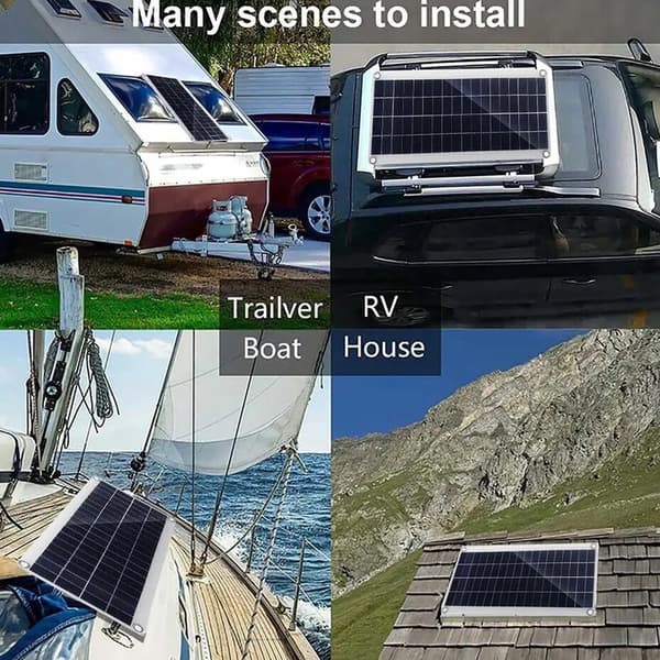 Cisea Solpanel Kit, Bærbart 300W Monokrystallinsk Solpanel Med Høj Konverteringseffektivitet Og Effektiv Controller Til Autocamper Yacht Udendørs