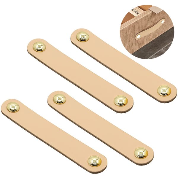 96 mm lådknopp 4 st läderhandtag modernt skåp