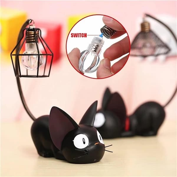 Kikis Katte Natlampe til Børn, Anime Katte Lampe, Sengelamper til
